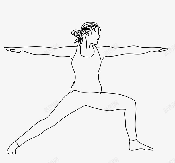 瑜伽勇士二式线条插画eps免抠素材_88icon https://88icon.com 瑜伽 勇士二式 线条 插画 矢量