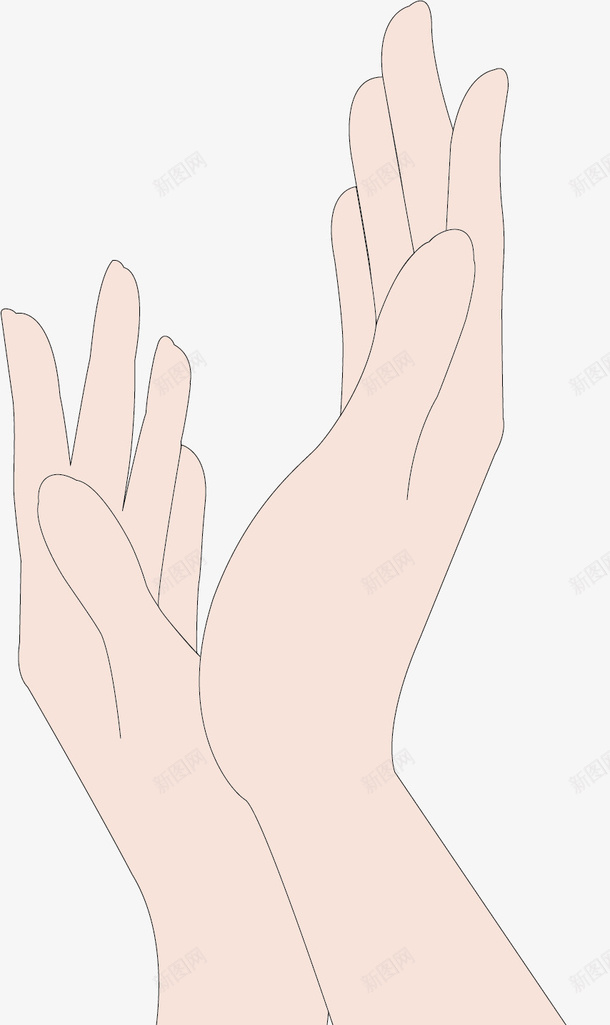 手绘卡通双手手指png免抠素材_88icon https://88icon.com 卡通 手指 素材 手
