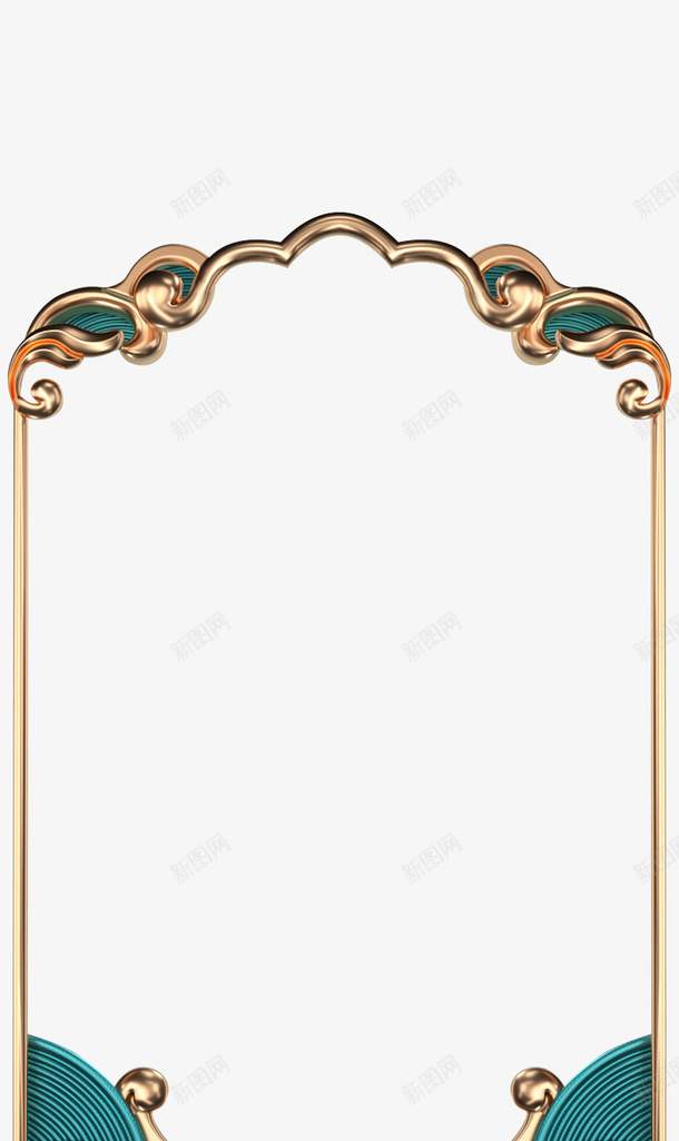 边框古风中国风金属边框png免抠素材_88icon https://88icon.com 中国风 古风 直播边框 直播间边框 边框 金属边框