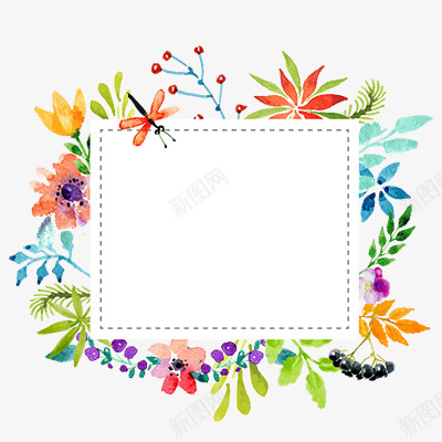 谷雨手绘花朵元素psd免抠素材_88icon https://88icon.com 框花 谷雨 手绘花朵 手绘花