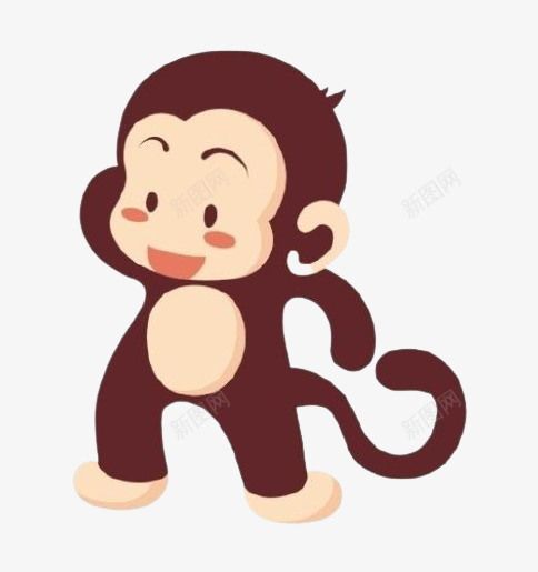 小猴子猴子卡通动物png免抠素材_88icon https://88icon.com 卡通动物 小猴子 水彩 猴 猴子
