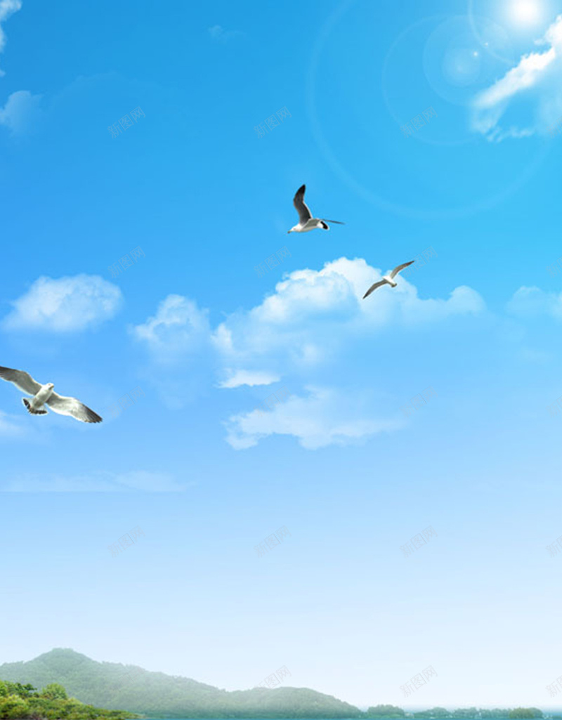 海边休闲吧H5背景元素jpg设计背景_88icon https://88icon.com 蓝天 海鸥 休闲 海边背景 背景元素 摄影 风景