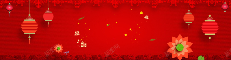新年中国风红色电商海报背景psd设计背景_88icon https://88icon.com 海浪 灯笼 荷花 雕花 鞭炮 新春 新年 春节 中国风 红色 电商 促销 海报 素材 背景 喜庆