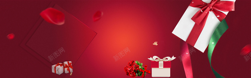 红色浪漫情人节化妆品海报banner背景psd设计背景_88icon https://88icon.com 红色 渐变 浪漫 情人节 化妆品 美妆 护肤品 巧克力 花瓣 礼盒 礼物 海报banner 情人背景