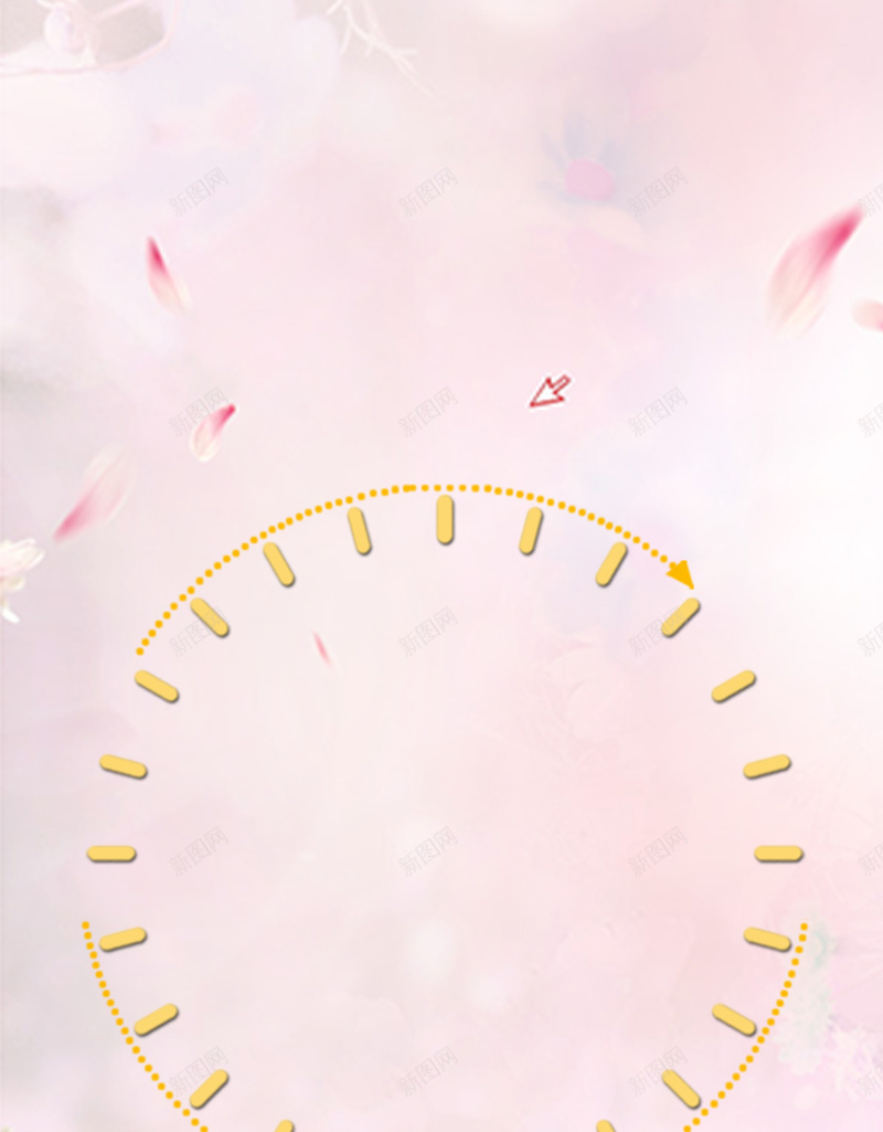 粉色浪漫渐变背景psd设计背景_88icon https://88icon.com 时钟 时间 浪漫 渐变 粉色 背景 计时 花瓣 桃花 倒计时