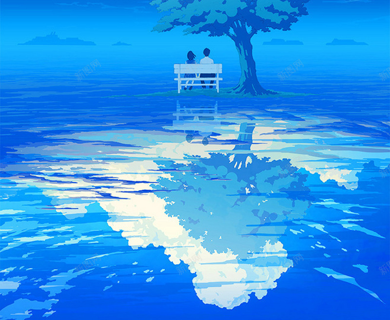 蓝天白云长椅上的情侣背景素材jpg设计背景_88icon https://88icon.com 海报背景 情侣 蓝天 长椅 树 海报 白云 海 卡通 童趣 手绘