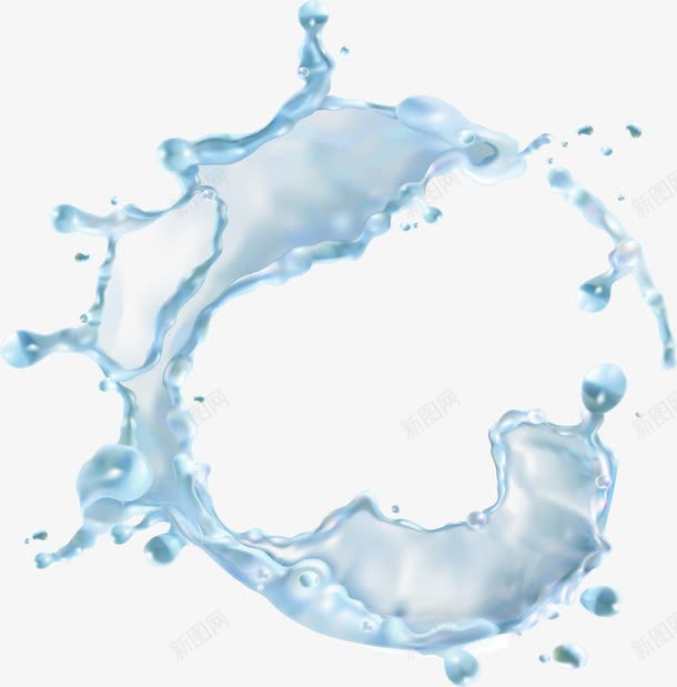 蓝色清新水珠效果元素png免抠素材_88icon https://88icon.com 蓝色 清新 水珠 效果元素 免抠PNG