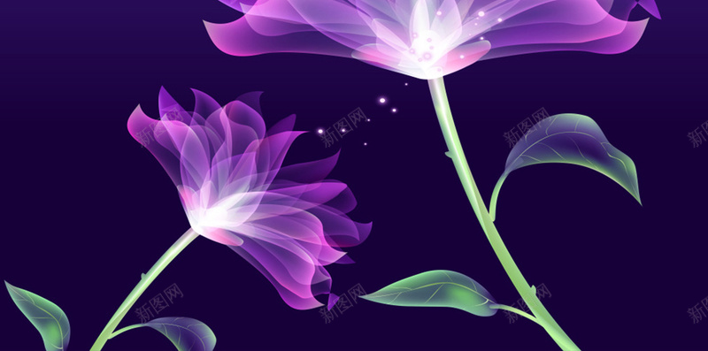 紫色透明花朵H5背景jpg设计背景_88icon https://88icon.com 紫色背景 萤火虫 星光 花朵 透明 浪漫 梦幻 唯美 星空 夜晚 约会 H5背景