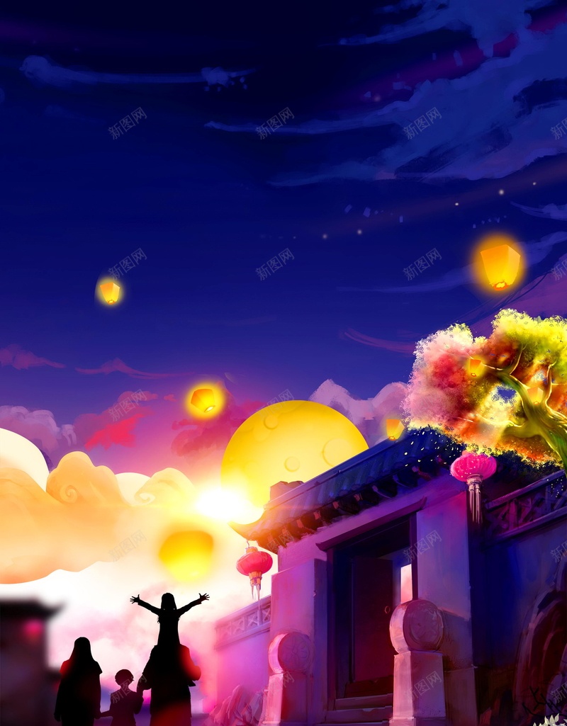 中秋月圆夜赏花灯海报背景psd设计背景_88icon https://88icon.com 中秋节海报 中秋节 月圆夜 赏花灯 中秋 月圆赏花灯 月亮 分层文件 PSD源文件 高清背景 PSD素材 背景海报 背景素材 背景模板