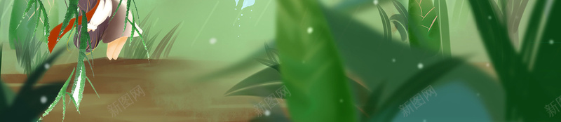 创意二十四节气之谷雨宣传海报psd设计背景_88icon https://88icon.com 节气海报 谷雨节气 雨 下雨 绿色 节日 二十四节气海 柳叶 植树 燕子 春季 儿童