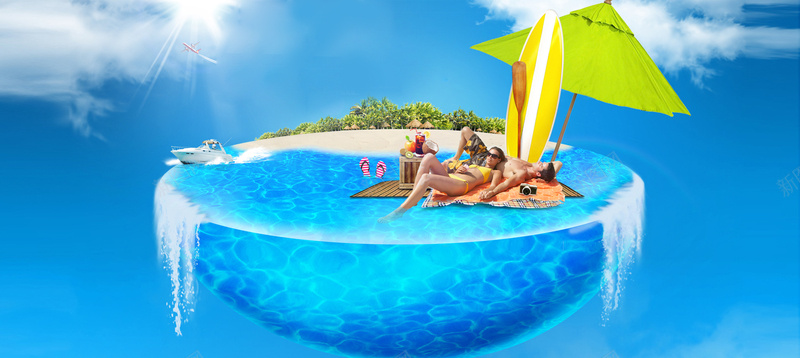 夏日沙滩背景banner装饰jpg设计背景_88icon https://88icon.com 夏日 冰爽 海浪 沙滩 阳光 淘宝banner背景 背景banner装饰 海报banner