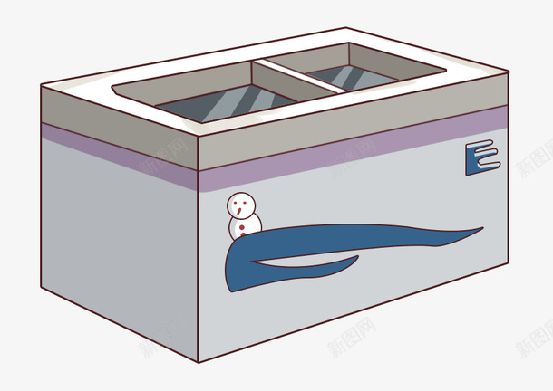 手绘卡通老冰柜psd免抠素材_88icon https://88icon.com 冰柜 90年代 卡通 手绘