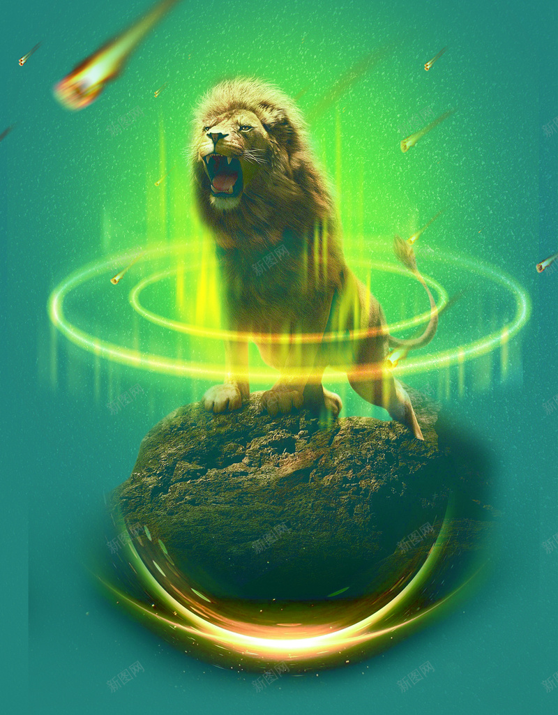 狮子概念背景素材psd设计背景_88icon https://88icon.com 商务 抽象 科幻 科技 简洁 绿色 地球 光线 绿色光晕 线条图形 几何 扁平 渐变几何