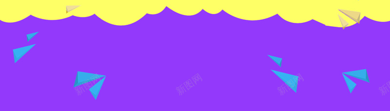 撞色海报背景素材psd设计背景_88icon https://88icon.com 海报banner 扁平 渐变 几何 撞色 三角 波浪 紫色 黄色边 焦点图 轮播图 开心