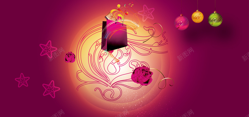 圣诞节促销海报背景图片 圣诞节促销海报背景