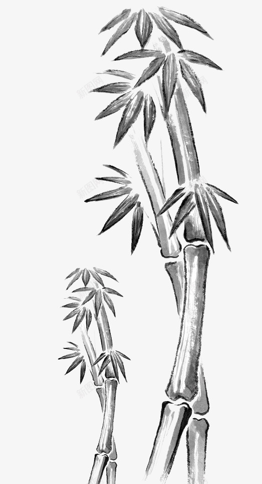 端午节效果元素水墨翠竹素描png免抠素材_88icon https://88icon.com 端午节 效果元素 水墨翠竹 素描