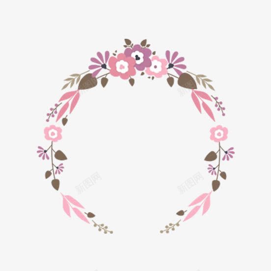 手绘水彩花环装饰画png免抠素材_88icon https://88icon.com 手绘画 水彩花环 花环 装饰画 装饰图 效果 免抠