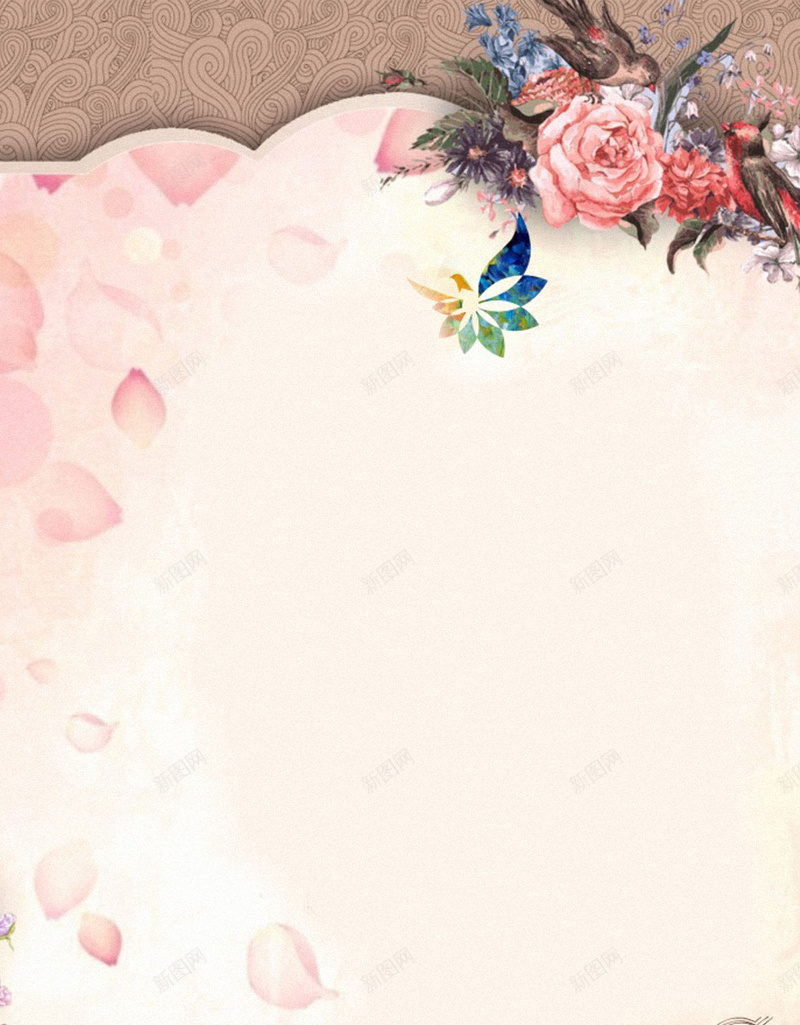 花卉边框背景jpg设计背景_88icon https://88icon.com 手机背景 文艺 白色 花卉 边框 APP背景 H5背景 H5 h5 小清新 简约