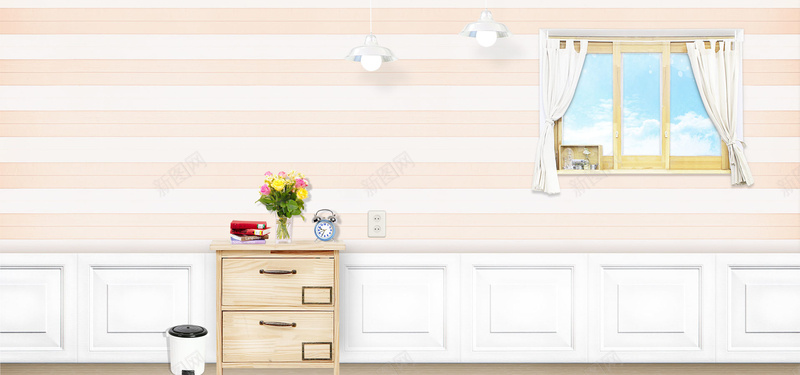 家居背景psd设计背景_88icon https://88icon.com d素材 儿童卧室 家居 窗户 室内装饰 psd素材 海报banner 文艺 小清新 简约
