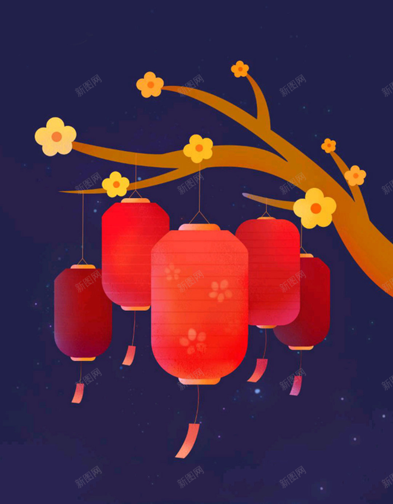 元宵节灯笼梅花H5背景素材jpg设计背景_88icon https://88icon.com 元宵节 灯笼 梅花 元宵节素材 几何图形 星空 星空素材 灯笼素材 H5背景素材