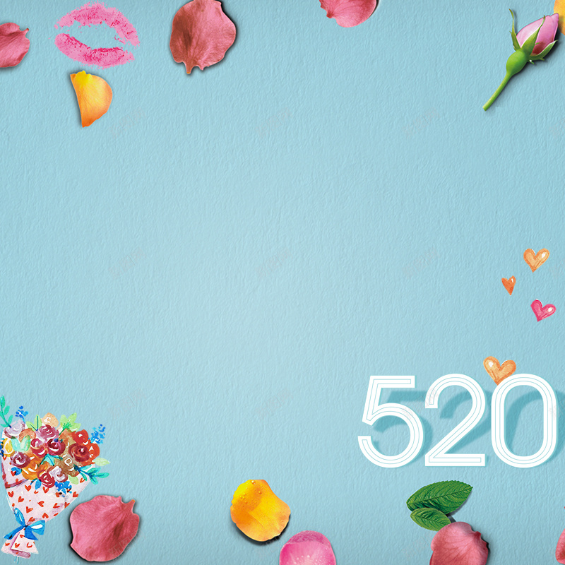 小清新520花瓣背景图psd设计背景_88icon https://88icon.com 花瓣 唇纹 520 心形 清新 文艺 情人节 主图 小清新 简约