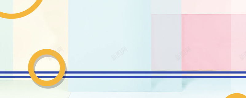 扁平几何线条蓝色bannerpsd设计背景_88icon https://88icon.com 扁平 几何 简约 简洁 大方 清新 蓝色 圆形 圆环 线条 叠加 彩色 banner 淘宝