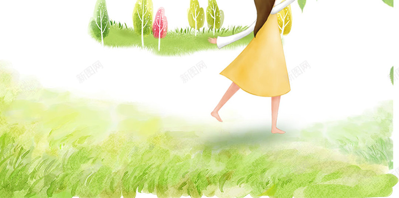 柳条树叶草地女孩卡通手绘背景psd设计背景_88icon https://88icon.com 聊天 树叶 草地 女孩 卡通 手绘 叶片 小朋友 教育 幼儿园 少儿英语 免费背景 绿色背景 春天