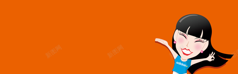 淘宝背景图psd设计背景_88icon https://88icon.com 海报banner 促销 卡通 小人 橙色 童趣 手绘