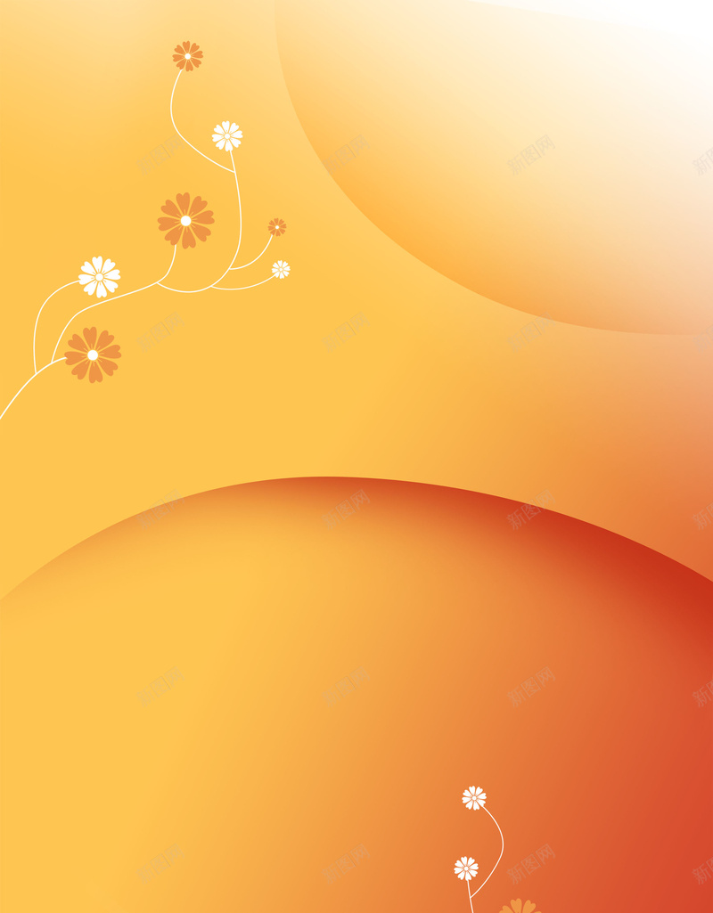 简约清新小花背景素材psd设计背景_88icon https://88icon.com 女孩 小花 橙色 清新 简约 海报 背景 文艺 韩式 校园 社团 告示 通知 美容