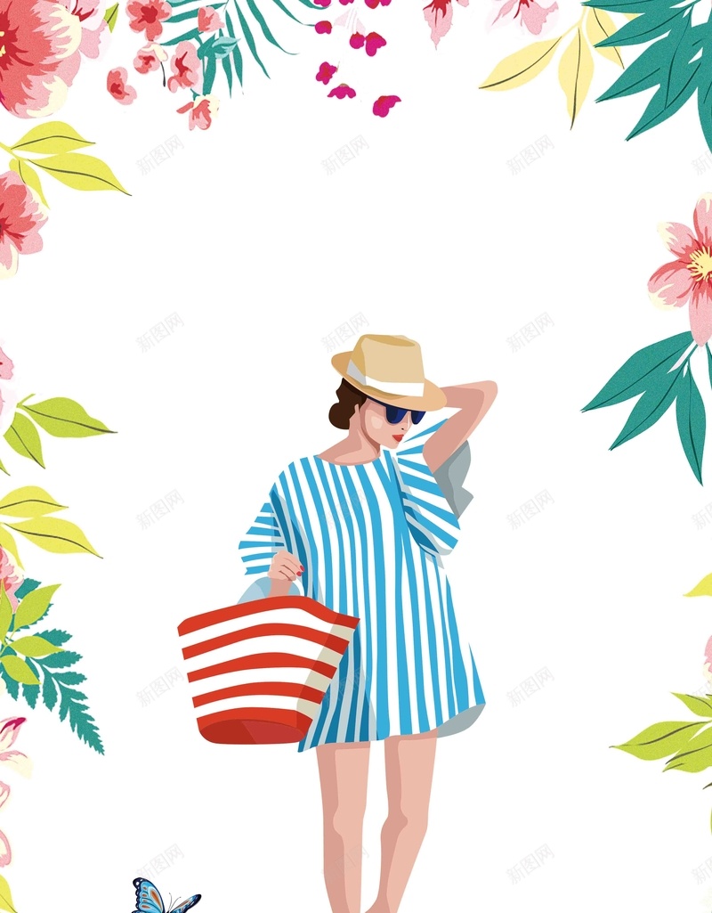 时尚夏装新品上市夏天女装春季促销海报psd设计背景_88icon https://88icon.com 唯美清新 换季清仓 疯狂抢购 化妆品 个性 夏日 促销活动 女装促销 春季促销 夏季促销 春季上新