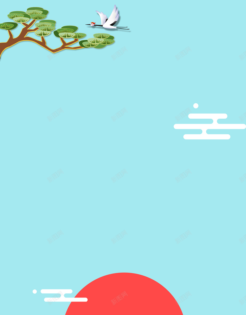 简约扁平风小清新迎中秋庆国庆psd设计背景_88icon https://88icon.com 小清新 庆国庆 扁平风 迎中秋 简约 松树 仙鹤 太阳