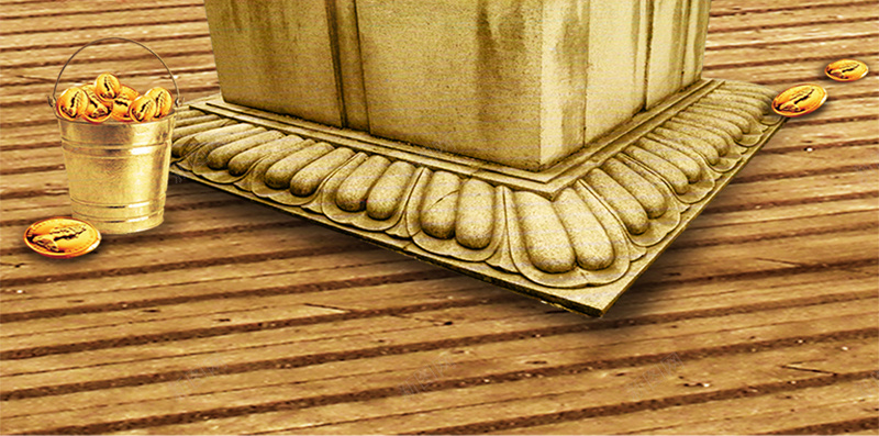 豪华金色货币H5背景素材psd设计背景_88icon https://88icon.com 城市建筑 豪华 货币 金色 黄昏 大气
