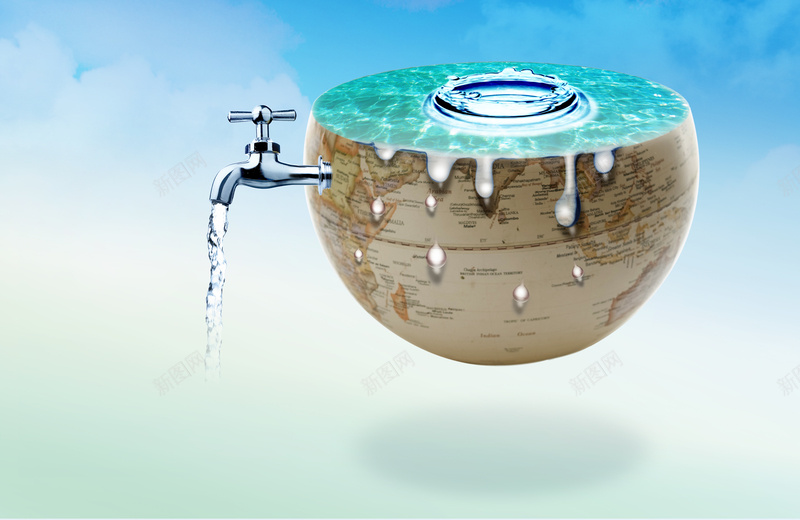 节约用水公益广告psd设计背景_88icon https://88icon.com 保护地球 公益广告 创意概念 地球 水之源背景 水柱 水源 水珠 水花 水龙头 爱护地球 白色 省水 节约用水