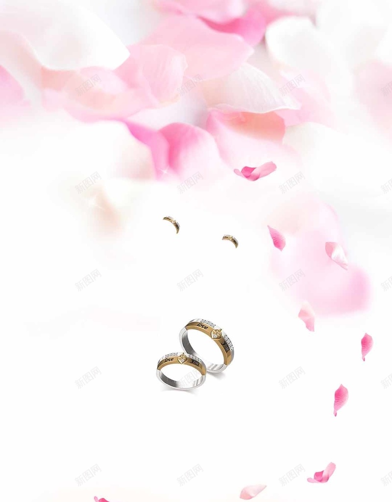 玫瑰花瓣戒指结婚H5背景psd设计背景_88icon https://88icon.com 结婚背景素材 戒指 浪漫 玫瑰 花瓣 H5背景 梦幻
