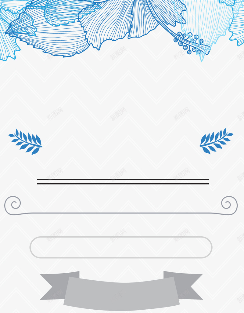 蓝色花瓣线条H5背景psd设计背景_88icon https://88icon.com 几何 简约 素材 花瓣 蓝色 H5背景 H5 极简