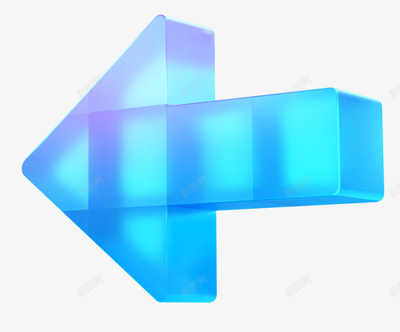 蓝紫色渐变箭头 4纯png免抠素材_88icon https://88icon.com 蓝紫色 渐变 箭头