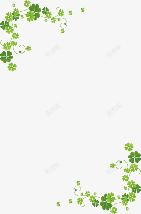 手绘水彩卡通绿色四叶草花卉png免抠素材_88icon https://88icon.com 手绘 水彩 卡通 绿色 叶草 花卉