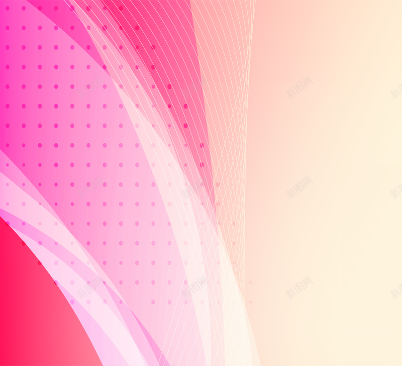 简约粉色线条海报矢量背景素材jpg设计背景_88icon https://88icon.com 几何线条 简约背景 粉红波点 粉色背景 圆点 几何波浪 科技 浅色背景 背景素材
