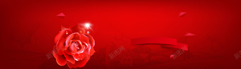红色背景jpg设计背景_88icon https://88icon.com 海报banner 新年海报 玫瑰花 大气 飞溅块 淘宝天猫首屏海报