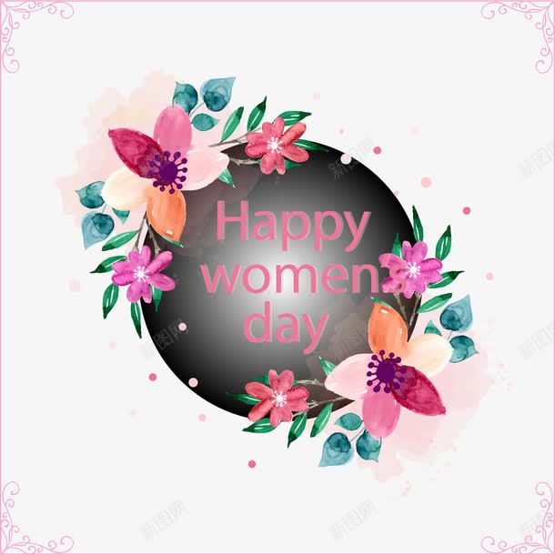 创意水彩风三八妇女节花卉png免抠素材_88icon https://88icon.com 创意 水彩风 三八妇女节 女王节 魅力女人节 38女神节舞台 38妇女节促销活动