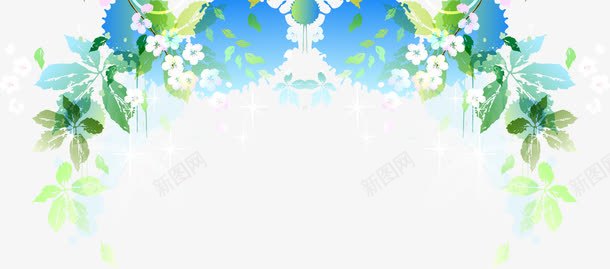 蓝色树叶水晕效果png免抠素材_88icon https://88icon.com 蓝色树叶 水晕效果 彩色 喷溅效果 叶子 清新时尚