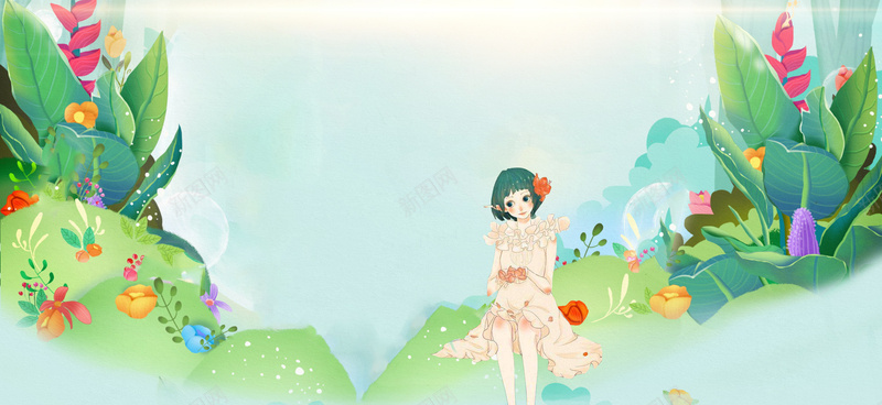 夏季上新文艺线条树叶卡通几何绿色背景psd设计背景_88icon https://88icon.com 夏季新品 新品上市 新品上市模板 夏季新品上市 新款上市 新品海报 新装上市 新品上新 NEW 新