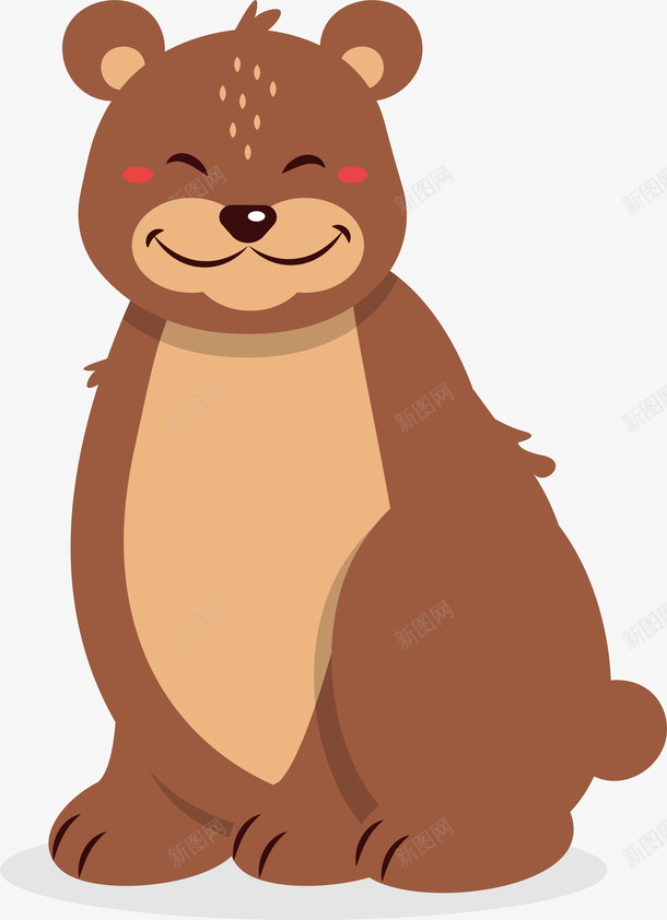 可爱小熊矢量素材ai免抠素材_88icon https://88icon.com 矢量图案 可爱小熊 装饰图 卡通动物 免抠图 扁平化