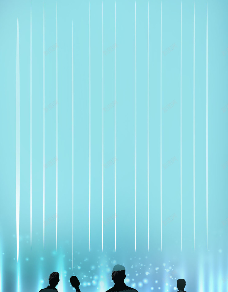 浅蓝色光束舞者H5背景jpg设计背景_88icon https://88icon.com 艺术 舞台 音乐培训 跳舞 渐变背景 艺术培训 扁平背景 人物剪影 浅蓝色背景 黑色人物 乐队