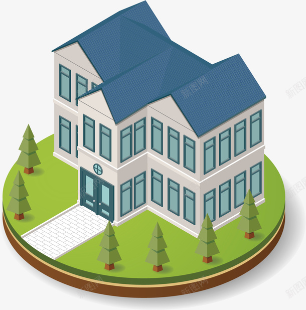 矢量图高档别墅小区ai免抠素材_88icon https://88icon.com 高档别墅小区 建筑物 装饰图案 卡通手绘 水彩画 矢量图