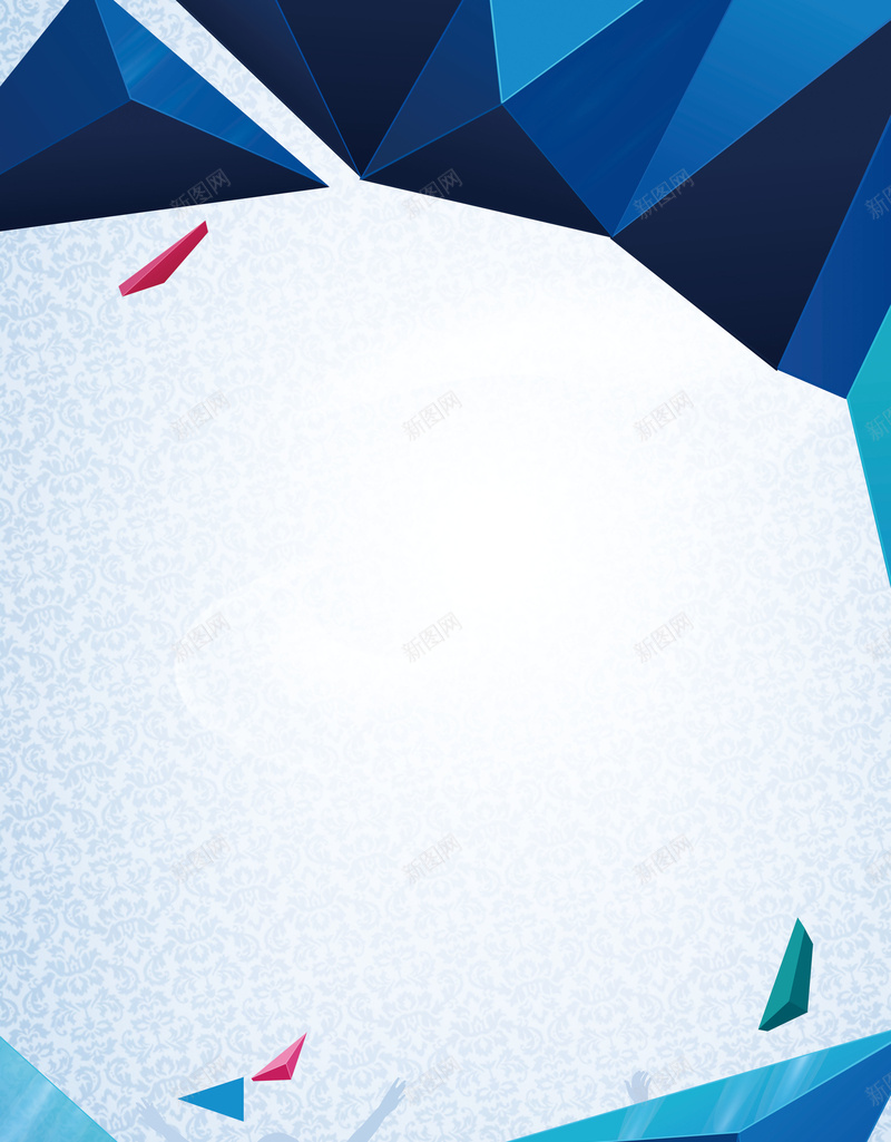 蓝色不规则立体几何背景素材psd设计背景_88icon https://88icon.com 几何 忧伤 海报 背景 蓝色