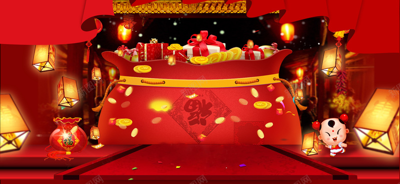 春节小孩福袋狂欢红色banner背景psd设计背景_88icon https://88icon.com 春节 春节小孩 红色 中国风 纹理 几何 渐变 大气 质感 过年 素材 广告 设计 背景 福袋 狂欢