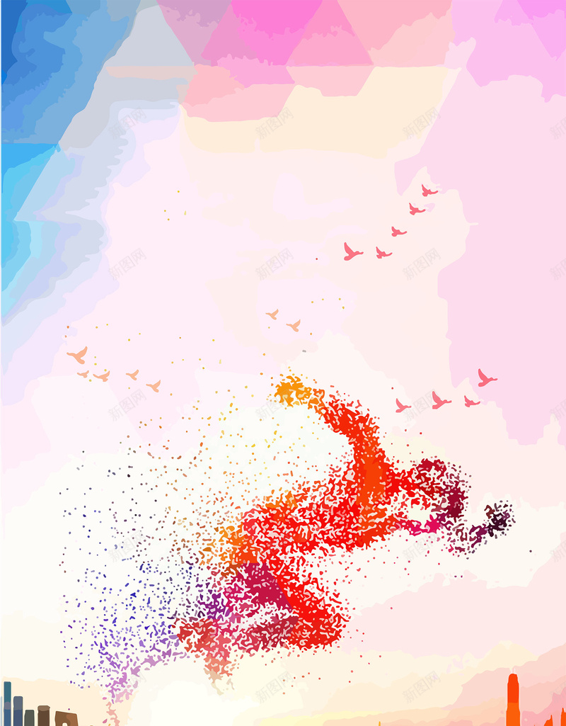 蓝色水彩风春季运动会喷溅运动员剪影背景jpg设计背景_88icon https://88icon.com 蓝色 水彩风 春季运动会 喷溅 运动员剪影 清新 文艺 运动 体育 跑步