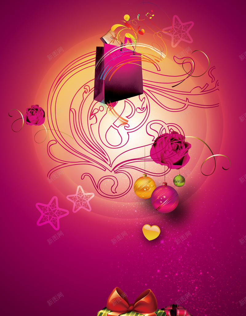 春节礼物背景素材psd设计背景_88icon https://88icon.com 2017 中国风 喜庆 庆祝 庆祝新年 开会 新年 春节 春节ps素材 派送礼物 渐变 红色 过年 送礼物 鸡年