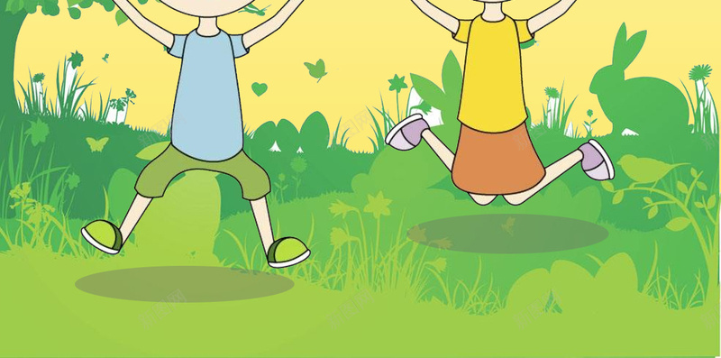 欢乐的61儿童节男女小孩草地玩耍psd设计背景_88icon https://88icon.com 儿童节日 云朵 孩子 欢乐 阳光 草地 61儿童节 童趣 卡通 玩耍 嬉戏